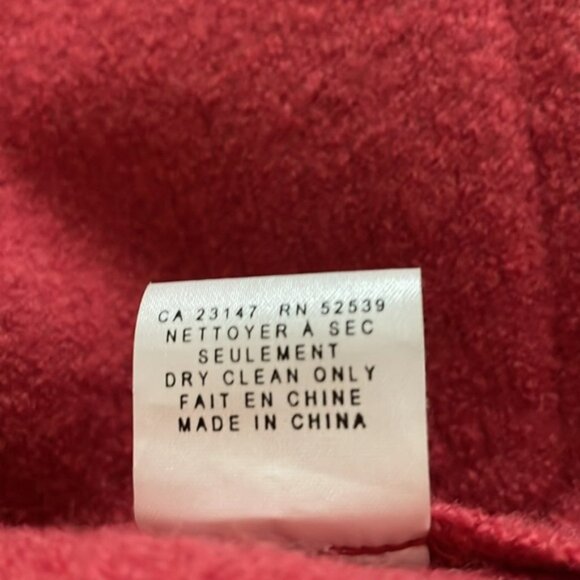 Talbots Red Italian Wool Pea Coat, Size S - Picture 11 of 11